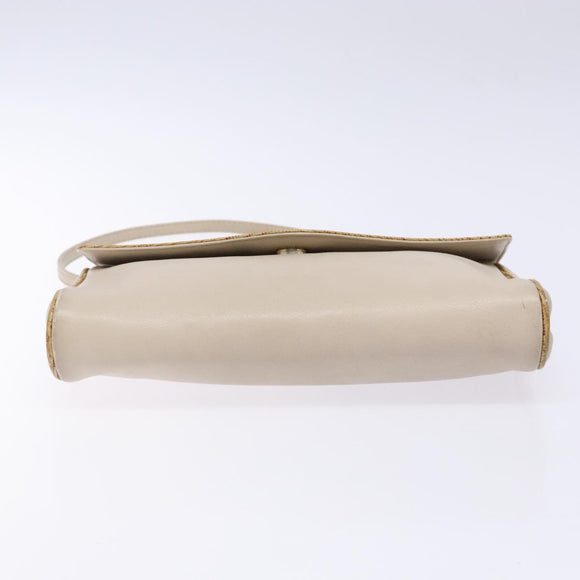 CELINE Handtasche Leder Beige Auth bs16776