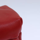 CELINE Pouch Leather Red Gold Auth bs16782-16