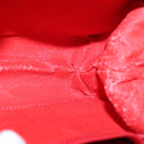 CELINE Pouch Leather Red Gold Auth bs16782-18