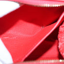 CELINE Pouch Leather Red Gold Auth bs16782-12