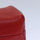 CELINE Pouch Leather Red Gold Auth bs16782-14