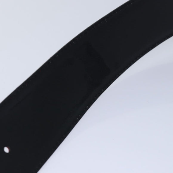 VERSACE Medusa Belt Patent leather 68cn-28.7"""""""" Red Gold Auth bs16787