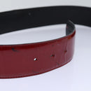 VERSACE Medusa Belt Patent leather 68cn-28.7"""""""" Red Gold Auth bs16787-8