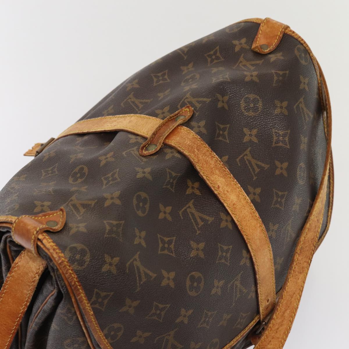 LOUIS VUITTON Monogram Saumur 35 Shoulder Bag M42254 LV Auth bs16798