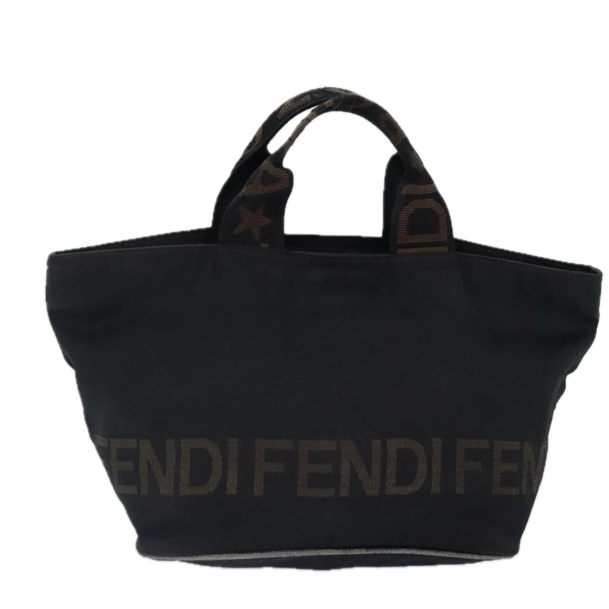 FENDI Hand Bag Nylon Black Auth bs16802