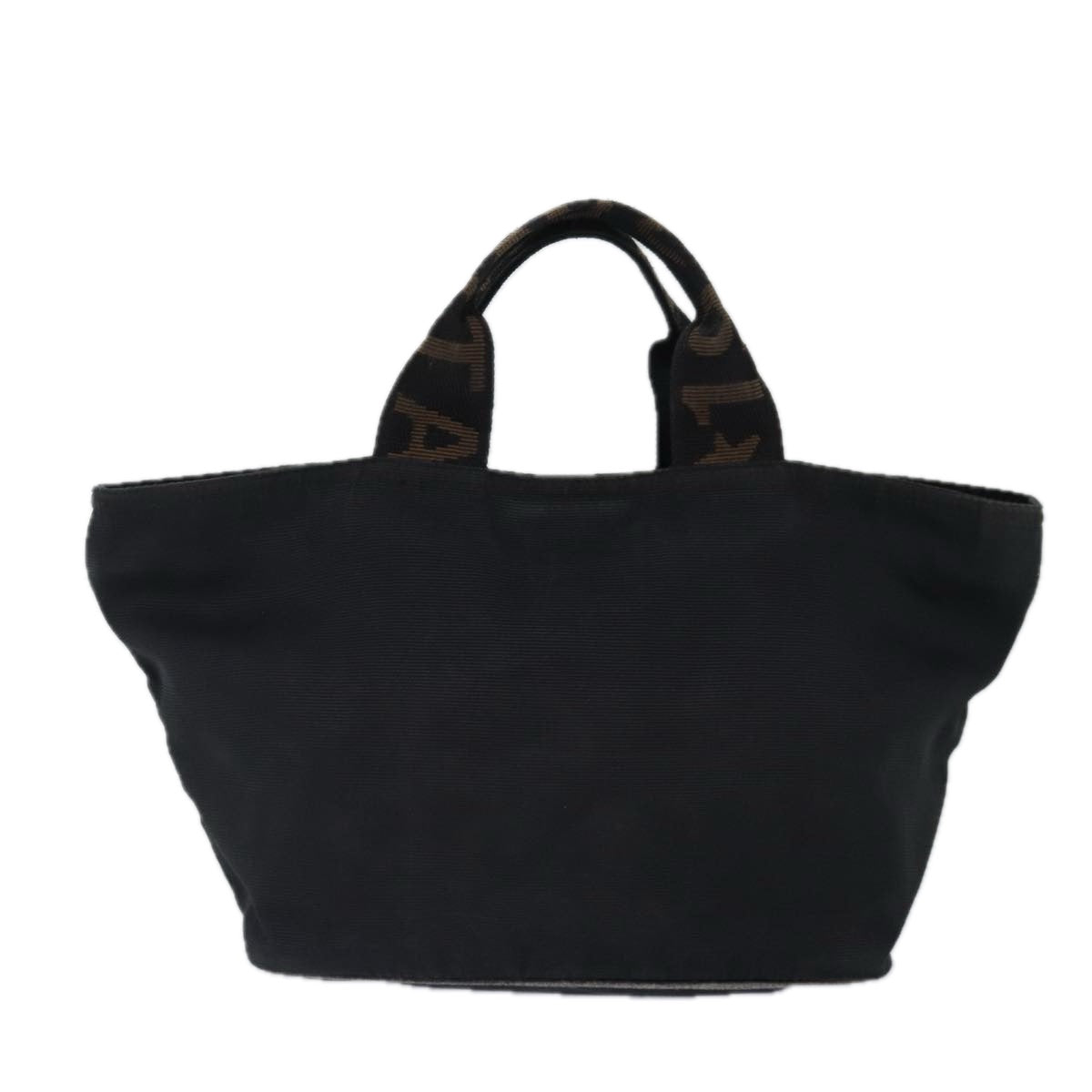 FENDI Hand Bag Nylon Black Auth bs16802