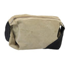 CHANEL Matelasse Shoulder Bag Suede nylon Beige Black Silver CC Auth bs16824-1