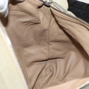 CHANEL Matelasse Shoulder Bag Suede nylon Beige Black Silver CC Auth bs16824-18