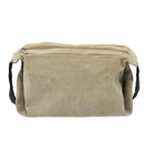 CHANEL Matelasse Shoulder Bag Suede nylon Beige Black Silver CC Auth bs16824-13