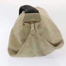 CHANEL Matelasse Shoulder Bag Suede nylon Beige Black Silver CC Auth bs16824-3