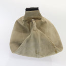 CHANEL Matelasse Shoulder Bag Suede nylon Beige Black Silver CC Auth bs16824-4