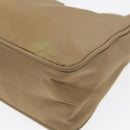 PRADA Hand Bag Nylon Beige Auth bs16825-8