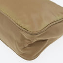 PRADA Hand Bag Nylon Beige Auth bs16825-16