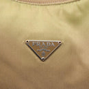 PRADA Hand Bag Nylon Beige Auth bs16825-18