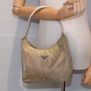 PRADA Hand Bag Nylon Beige Auth bs16825-21