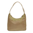 PRADA Hand Bag Nylon Beige Auth bs16825-2