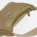 PRADA Hand Bag Nylon Beige Auth bs16825-6