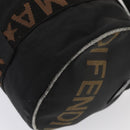 FENDI Hand Bag Canvas 2way Black Brown Auth bs16831-10