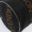 FENDI Hand Bag Canvas 2way Black Brown Auth bs16831-15