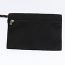 FENDI Hand Bag Canvas 2way Black Brown Auth bs16831-22