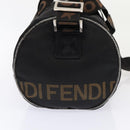 FENDI Hand Bag Canvas 2way Black Brown Auth bs16831-4