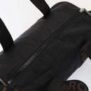 FENDI Hand Bag Canvas 2way Black Brown Auth bs16831-6
