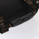 FENDI Hand Bag Canvas 2way Black Brown Auth bs16831-8