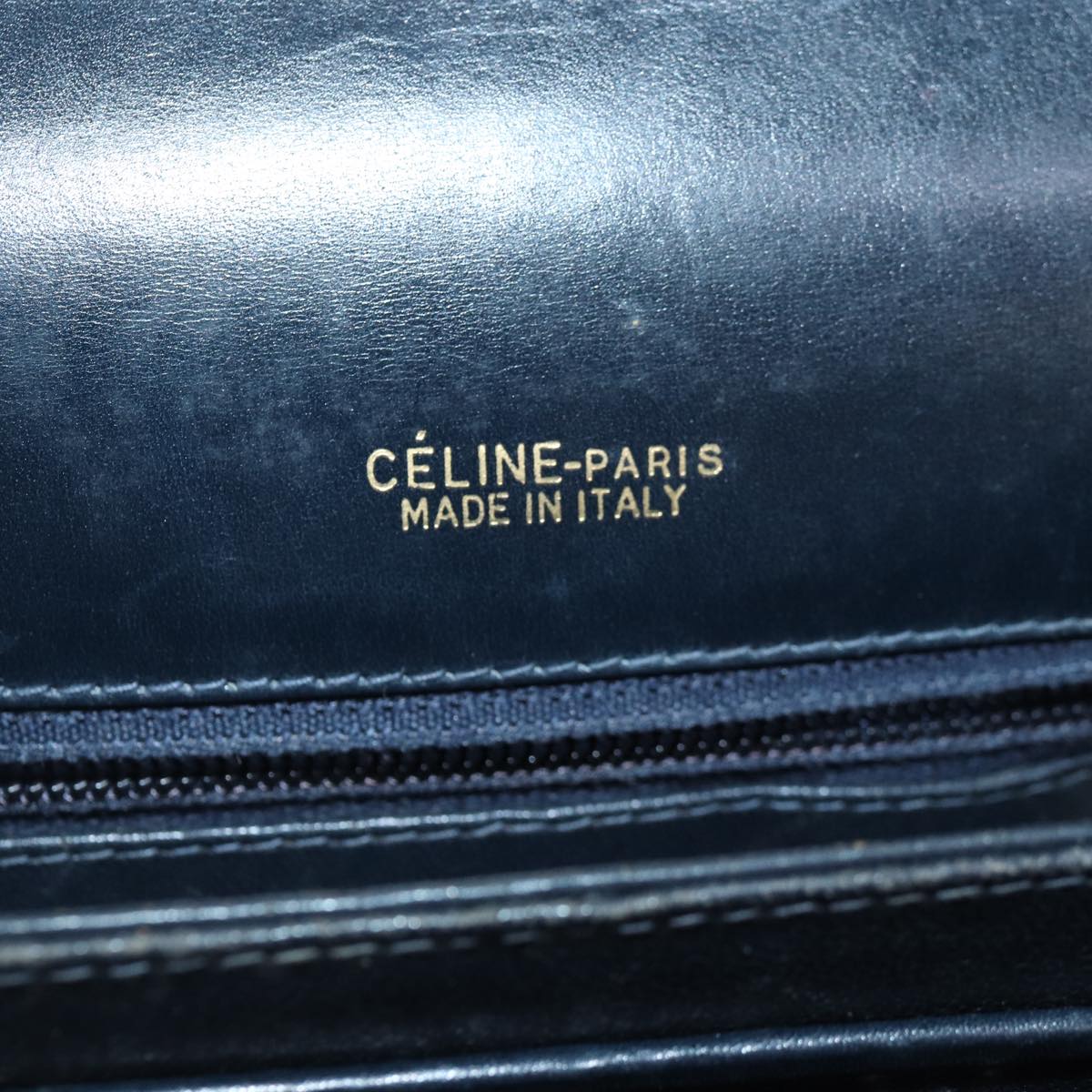 CELINE C saluki Shoulder Bag Navy Auth bs16835