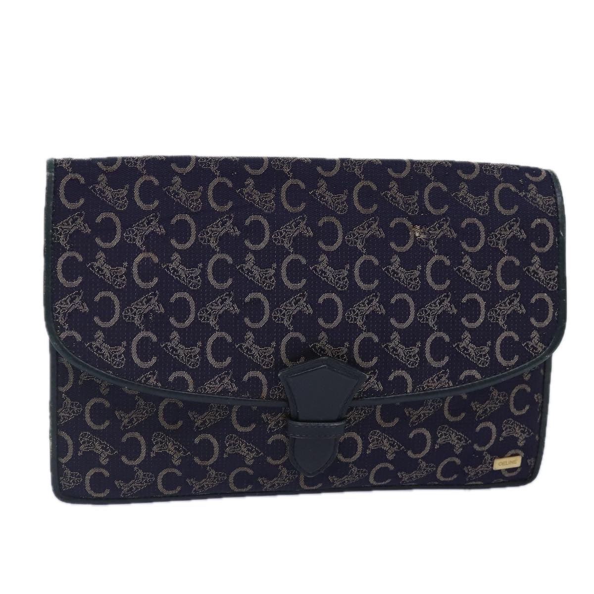 CELINE C saluki Clutch Bag Navy Auth bs16838