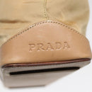 PRADA Tote Bag Nylon Beige Auth bs16845-10