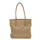 PRADA Tote Bag Nylon Beige Auth bs16845-13