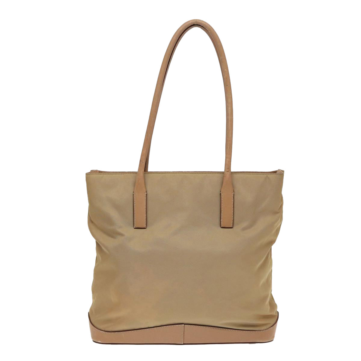 PRADA Tote Bag Nylon Beige Auth bs16845 - 0