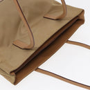 PRADA Tote Bag Nylon Beige Auth bs16845-6