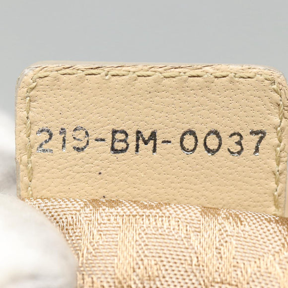 Christian Dior Lady Dior Canage Shoulder Bag Nylon Beige Auth bs16853