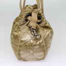 Christian Dior Lady Dior Canage Shoulder Bag Nylon Beige Auth bs16853-3