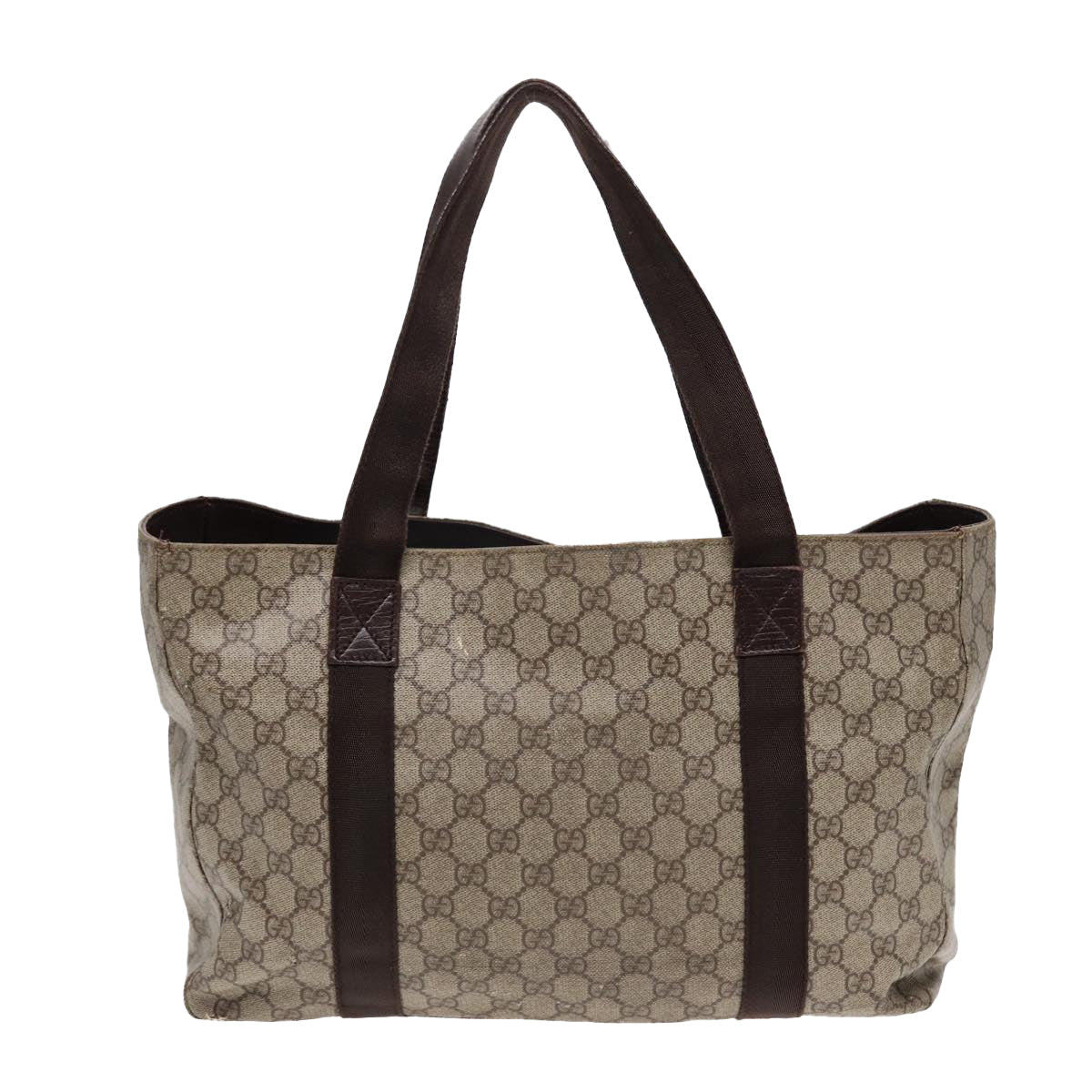 GUCCI GG Canvas Tote Bag Coated Canvas Beige Auth bs16862 - 0