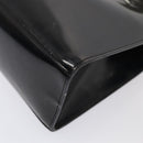 Salvatore Ferragamo Hand Bag Enamel Black Gold Auth bs16870-9