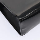 Salvatore Ferragamo Hand Bag Enamel Black Gold Auth bs16870-13