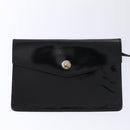 Salvatore Ferragamo Hand Bag Enamel Black Gold Auth bs16870-18