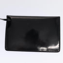 Salvatore Ferragamo Hand Bag Enamel Black Gold Auth bs16870-19
