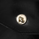 Salvatore Ferragamo Hand Bag Enamel Black Gold Auth bs16870-20