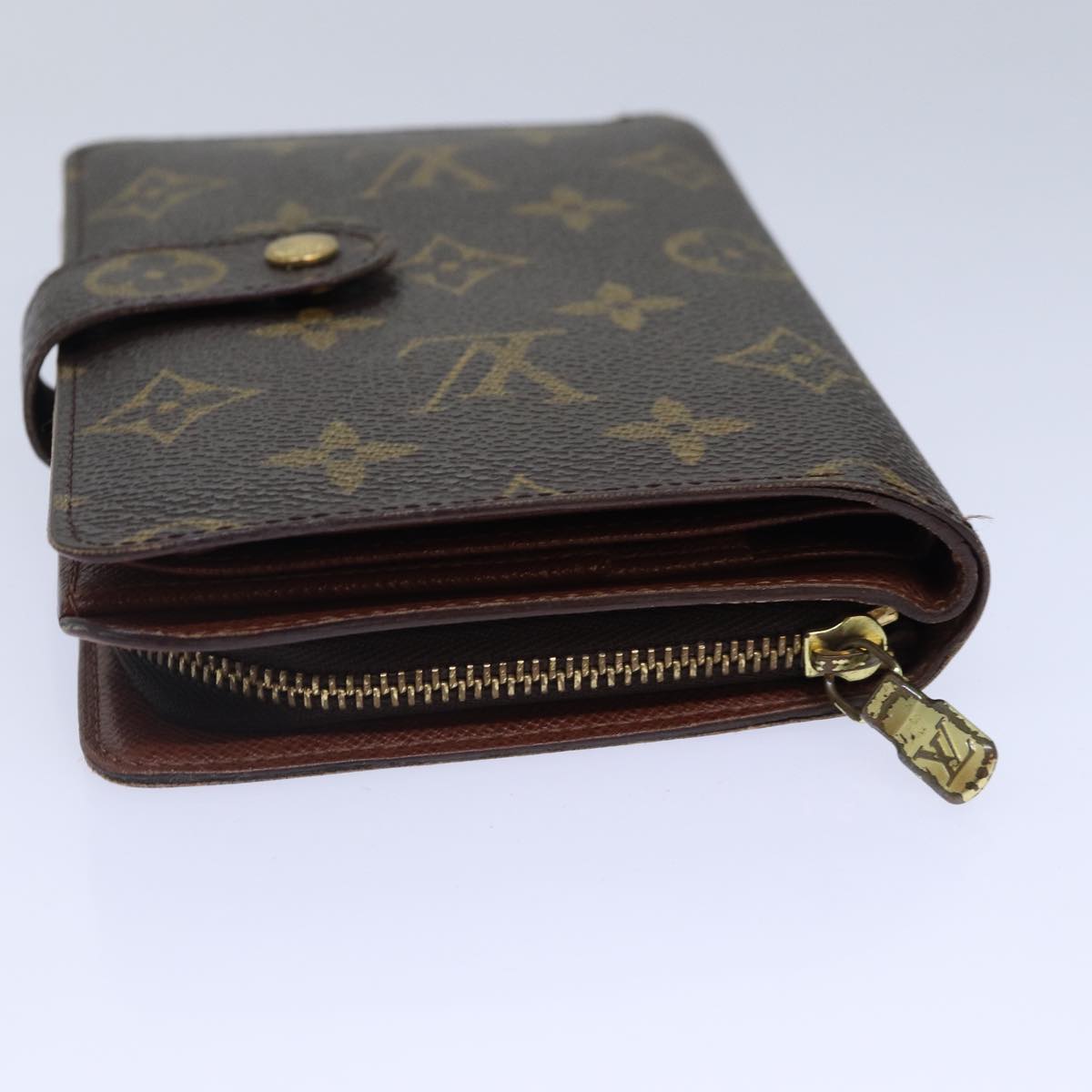 LOUIS VUITTON Monogram Porto Papie Zip Wallet M61207 LV Auth bs16871