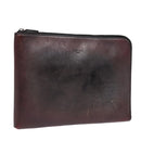 Berluti Clutch Bag Leather Brown Auth bs16872-1