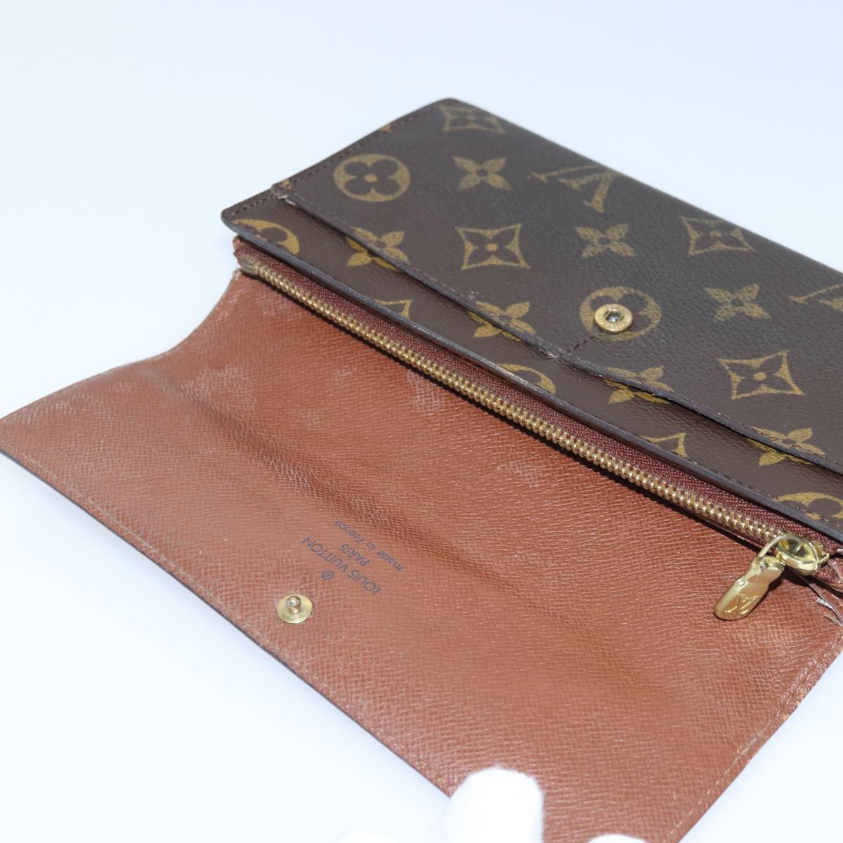 LOUIS VUITTON Monogram Portefeuille Sarah Long Wallet M60531 LV Auth bs16886