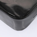 Salvatore Ferragamo Shoulder Bag Patent Leather Black Gold Auth bs16894-16