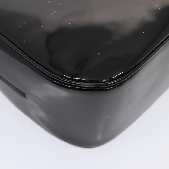 Salvatore Ferragamo Shoulder Bag Patent Leather Black Gold Auth bs16894