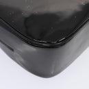 Salvatore Ferragamo Shoulder Bag Patent Leather Black Gold Auth bs16894-9