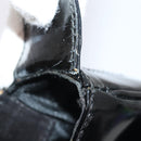 Salvatore Ferragamo Shoulder Bag Patent Leather Black Gold Auth bs16894-10