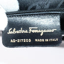 Salvatore Ferragamo Shoulder Bag Patent Leather Black Gold Auth bs16894-12