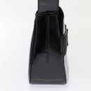 Salvatore Ferragamo Shoulder Bag Patent Leather Black Gold Auth bs16894-4